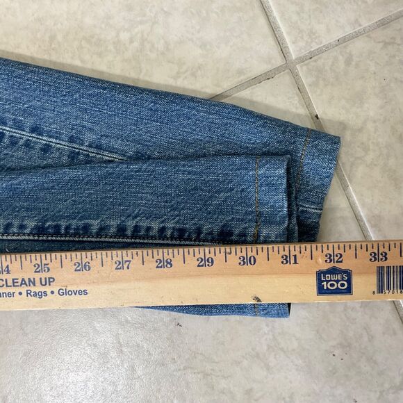 Levis 501 XX Jeans Mens 36x32 Blue Denim Pants Button Fly Distress Faded - Picture 9 of 13